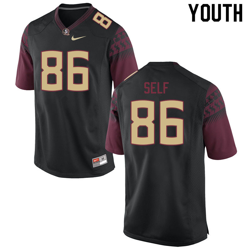 Youth #86 Parker Self Florida State Seminoles College Football Jerseys Sale-Black - Click Image to Close